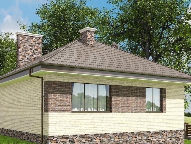 Одноэтажный дом, проект A001