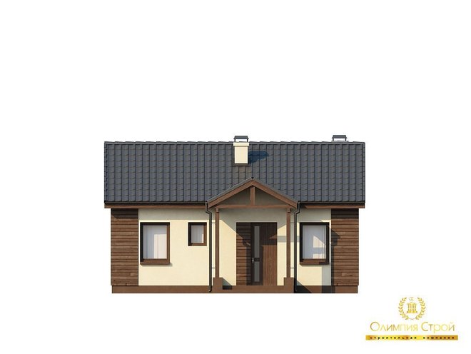 Одноэтажный дом с гаражом 65 м², проект ОД017