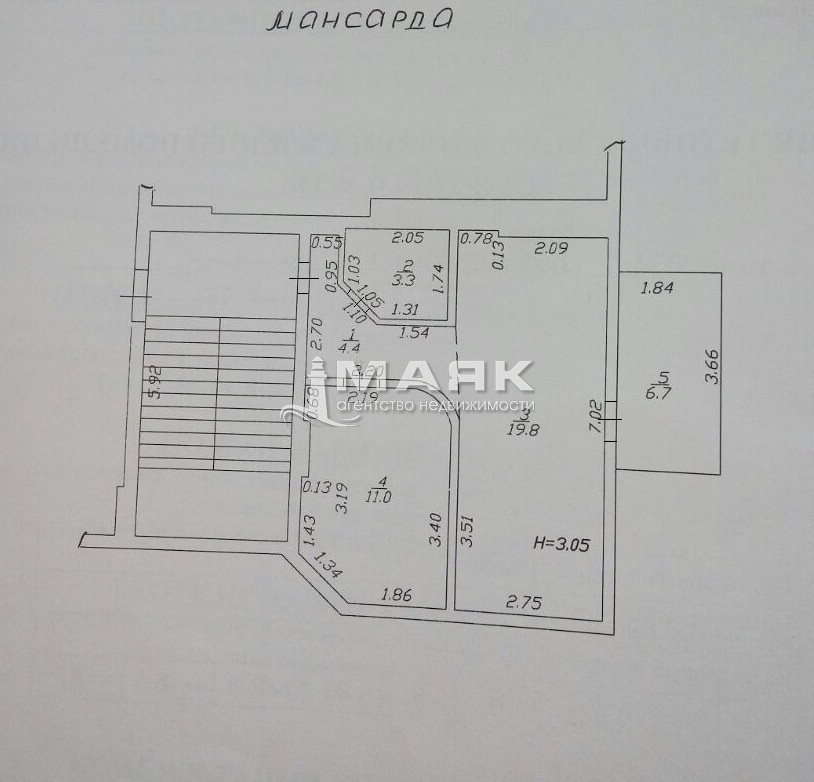 1-к. квартира 45.2 кв.м, 7/7