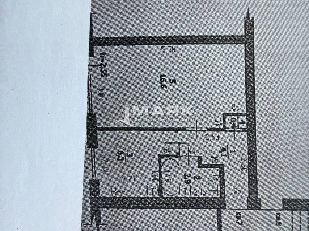 1-к. квартира 30 кв.м, 2/2