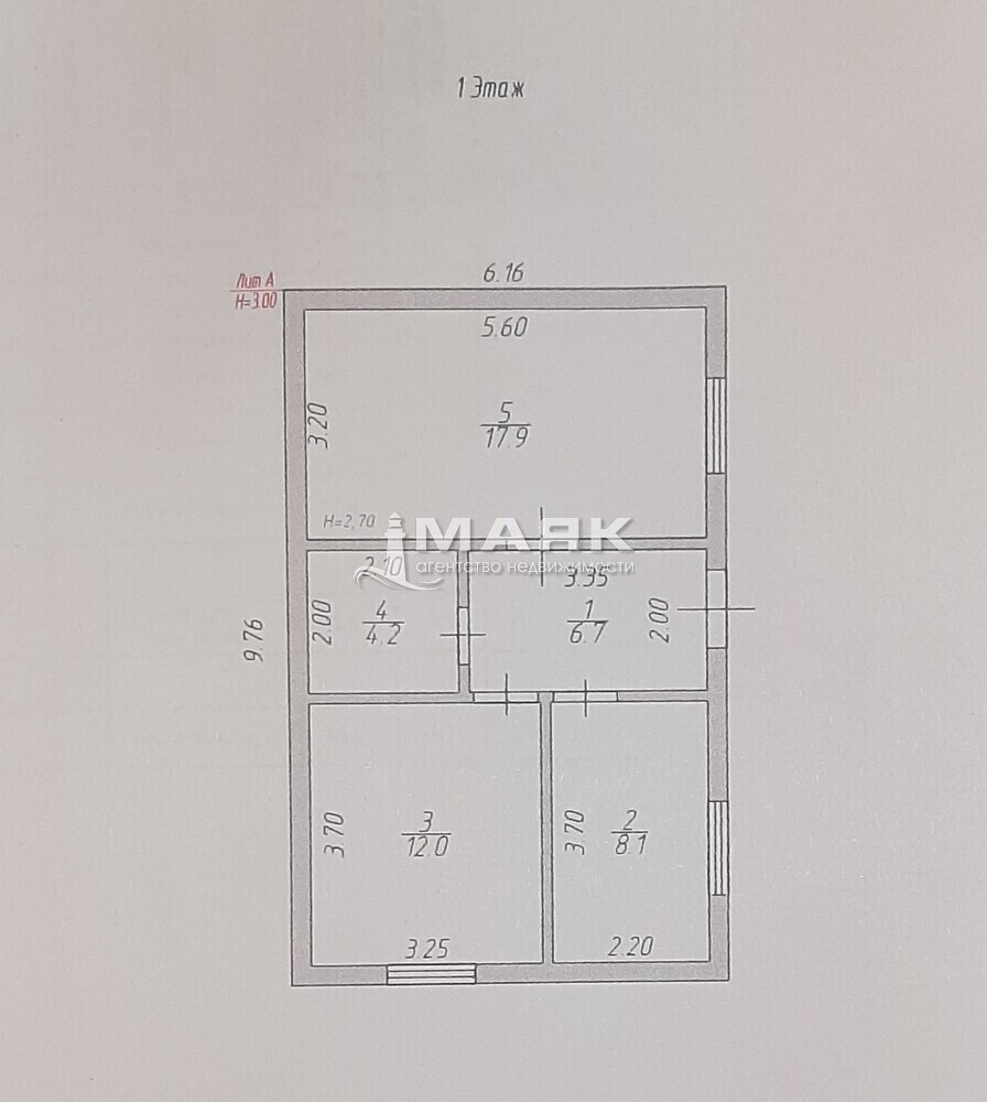 Дом 51.5 кв.м на участке 4 сот