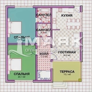 Дом 108 кв.м на участке 5 сот