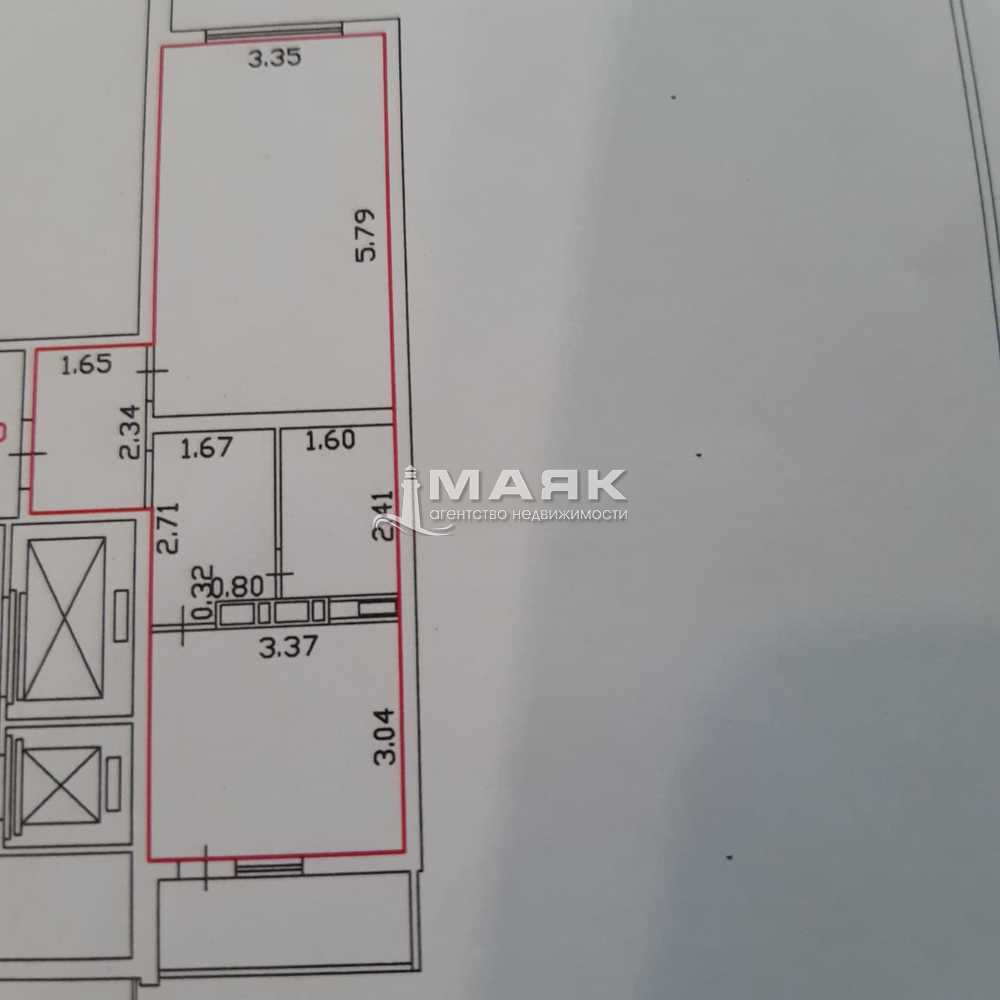 1-к. квартира 45 кв.м, 15/16