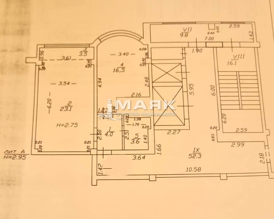 1-к. квартира 47.2 кв.м, 9/12